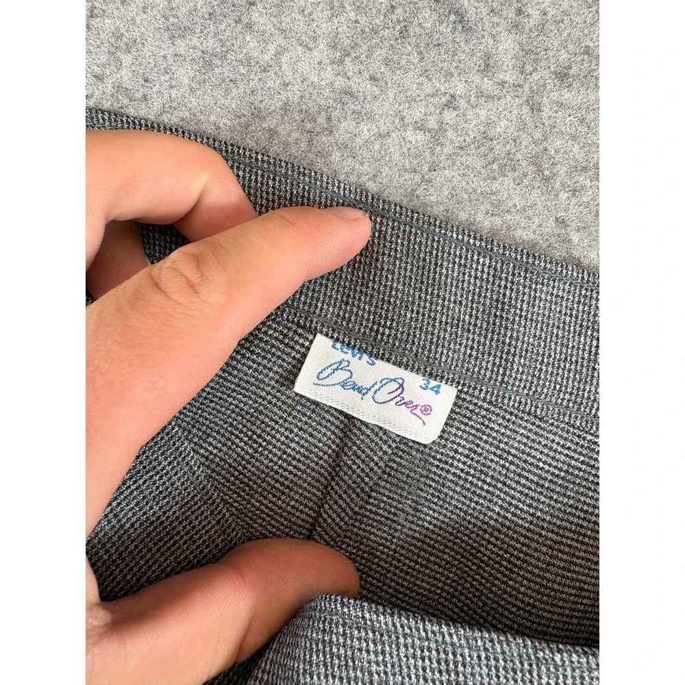 Vintage 1970s Levis Bend Over Pants Mens 34 Grey Houndstooth Deadstock Pleated
