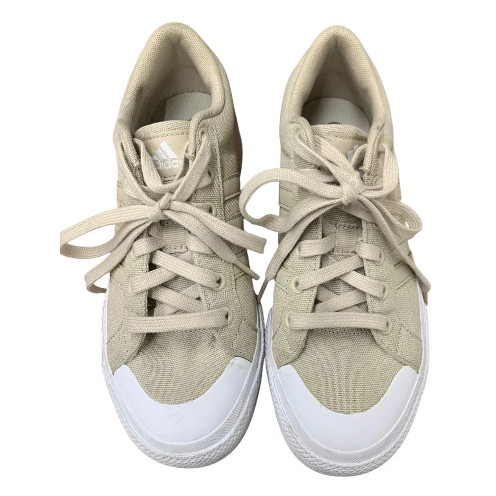 Adidas Bravado 2.0‎ Platform Skate Sneaker (Women) SZ 7 Beige/ beige/ white