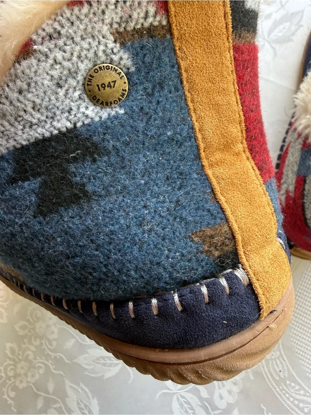 dearfoams multicolor bootie tab