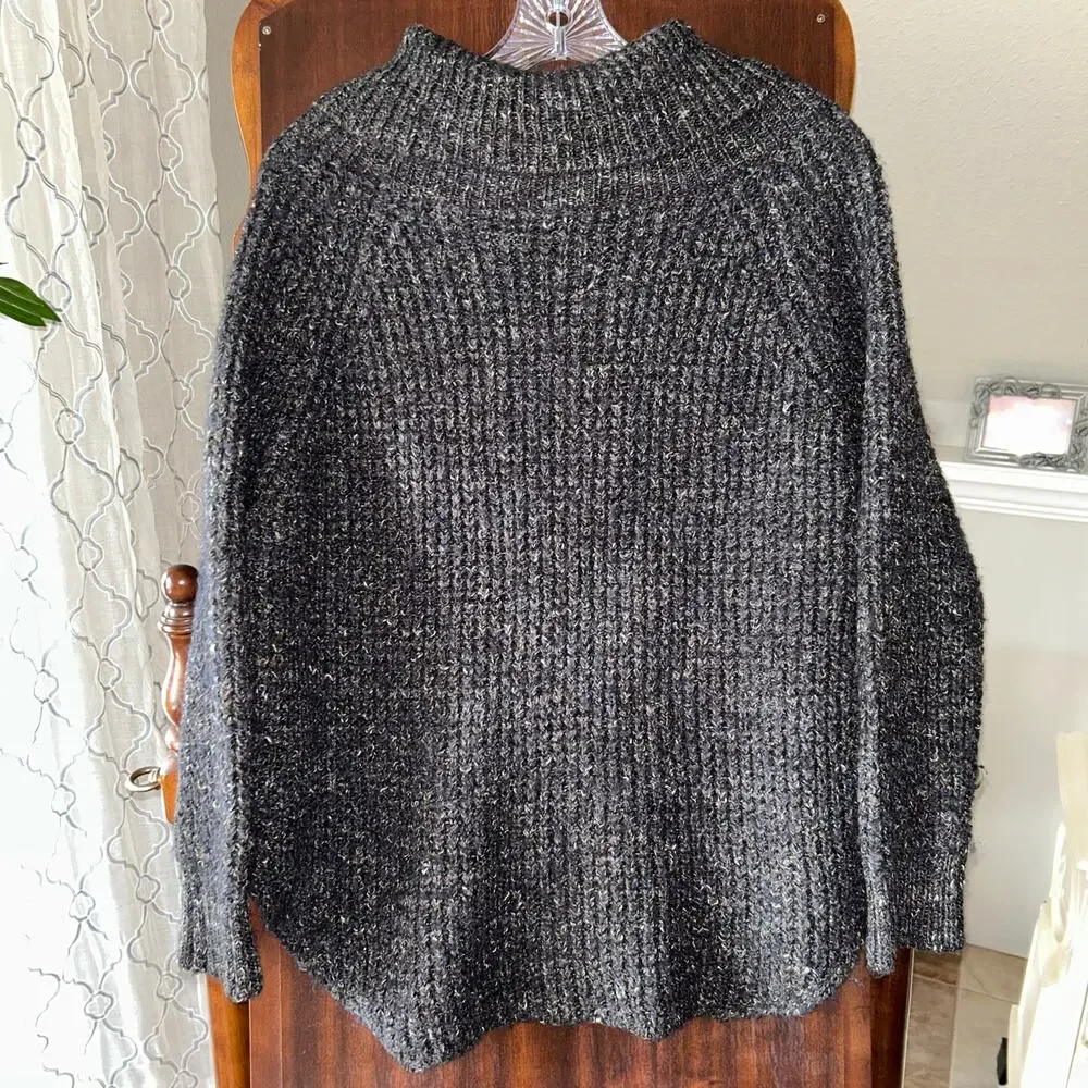 Free People Women's Dylan Tweedy Square Knit Turtleneck Sweater size small