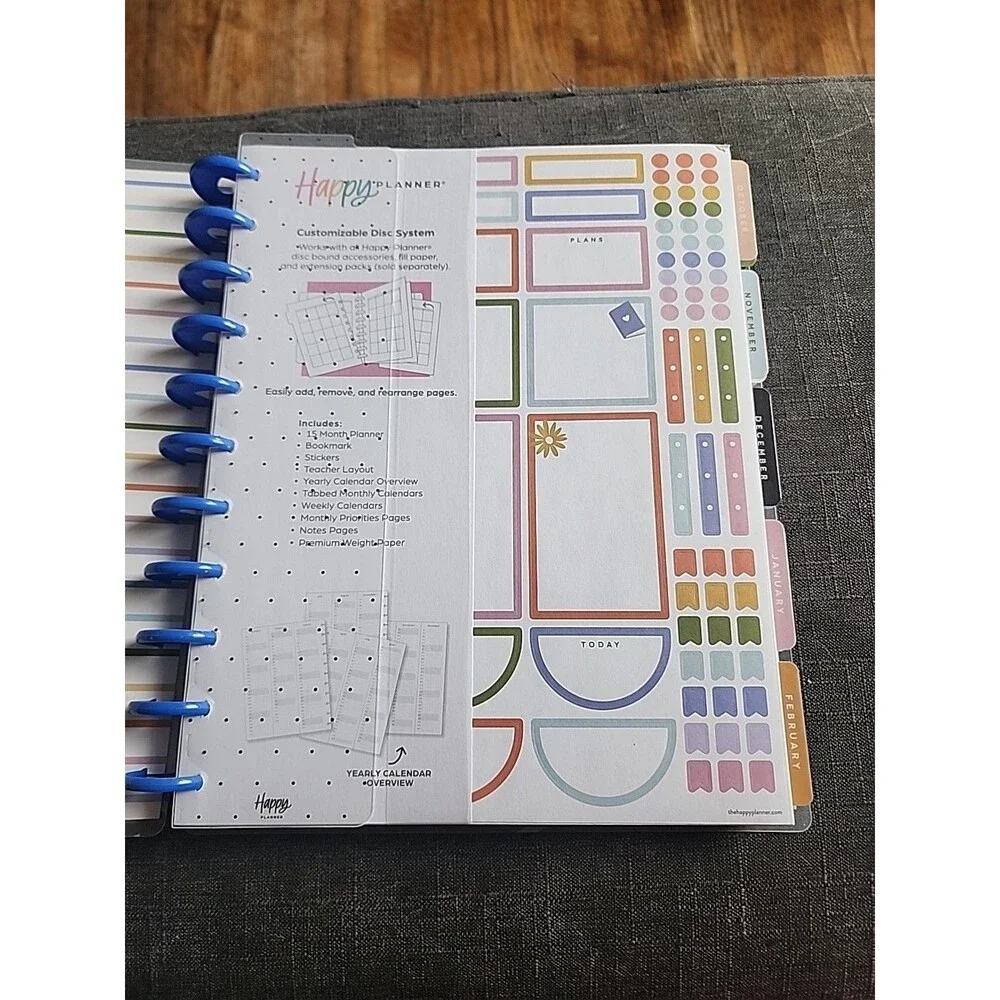 NWT | The Happy Planner ‘Teacher Planner Layout Oct 25 -Dec 26
