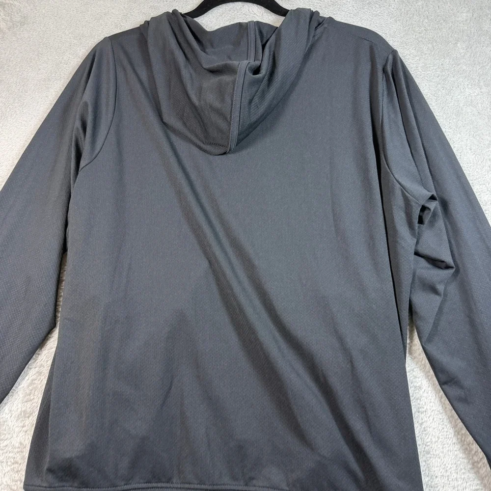 Uniqlo AIRism UV Protection Full Zip Hoodie Mens XL Black Cool Touch 465748