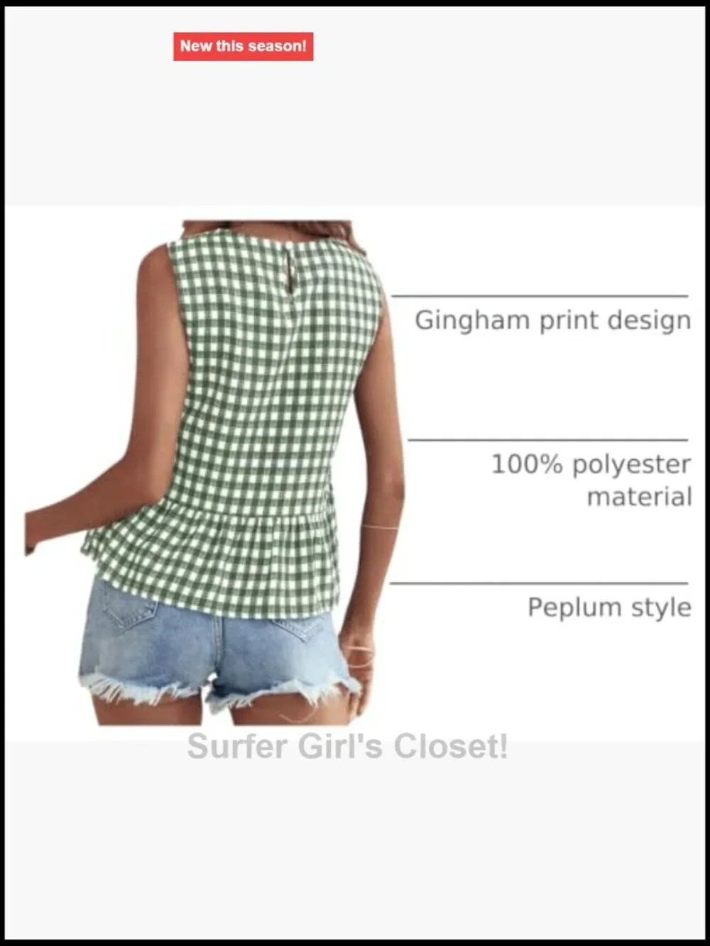 N/A gingham print