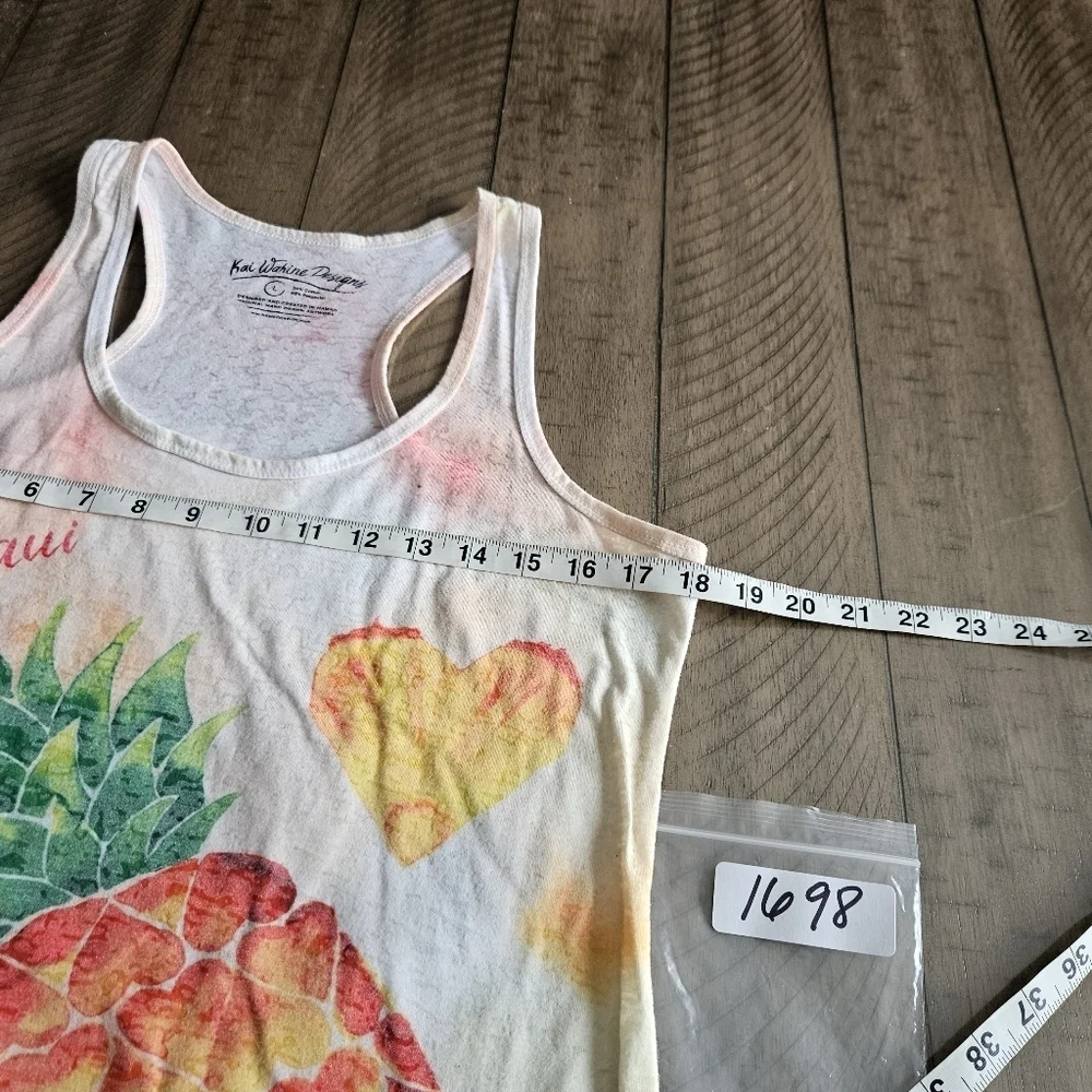 Kai Wahine Designs handmade design Pullover tank top Pineapple size Large