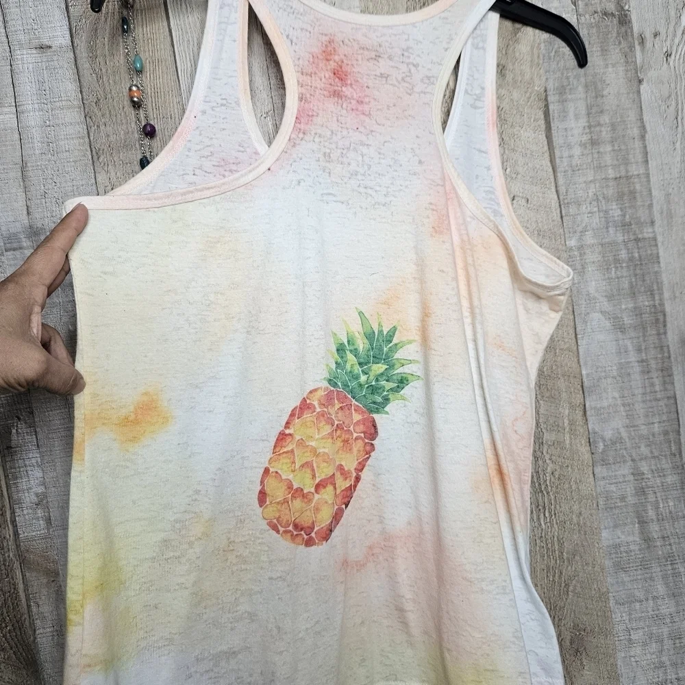 Kai Wahine Designs handmade design Pullover tank top Pineapple size Large