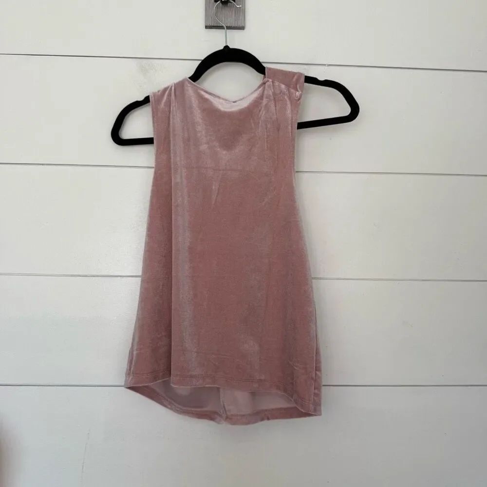 Mango Women’s Small Pink Velvet Tank Top New