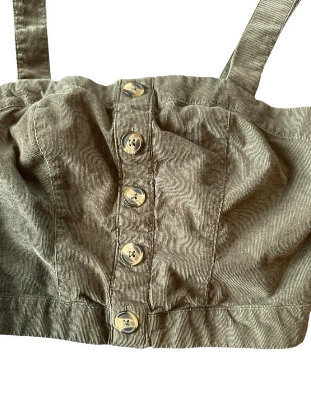 American Eagle Crop Top Small Boho Festival Stretch Green Y2K Streetwear Stretch