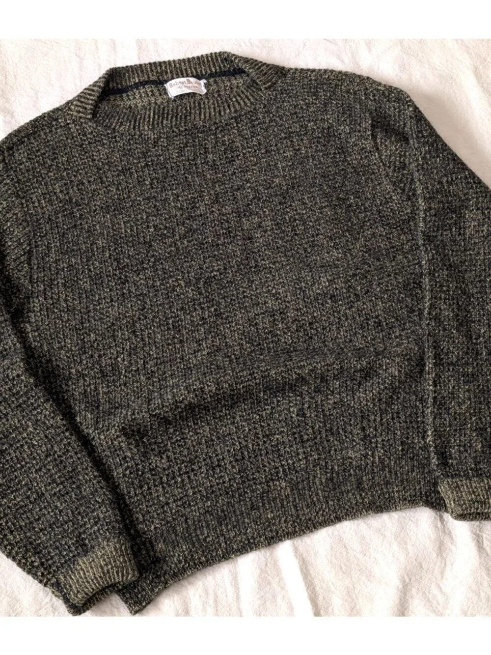Vintage 60s Robert Bruce Magna Wool Alpaca Classic Knit Granpa Sweater Lagre