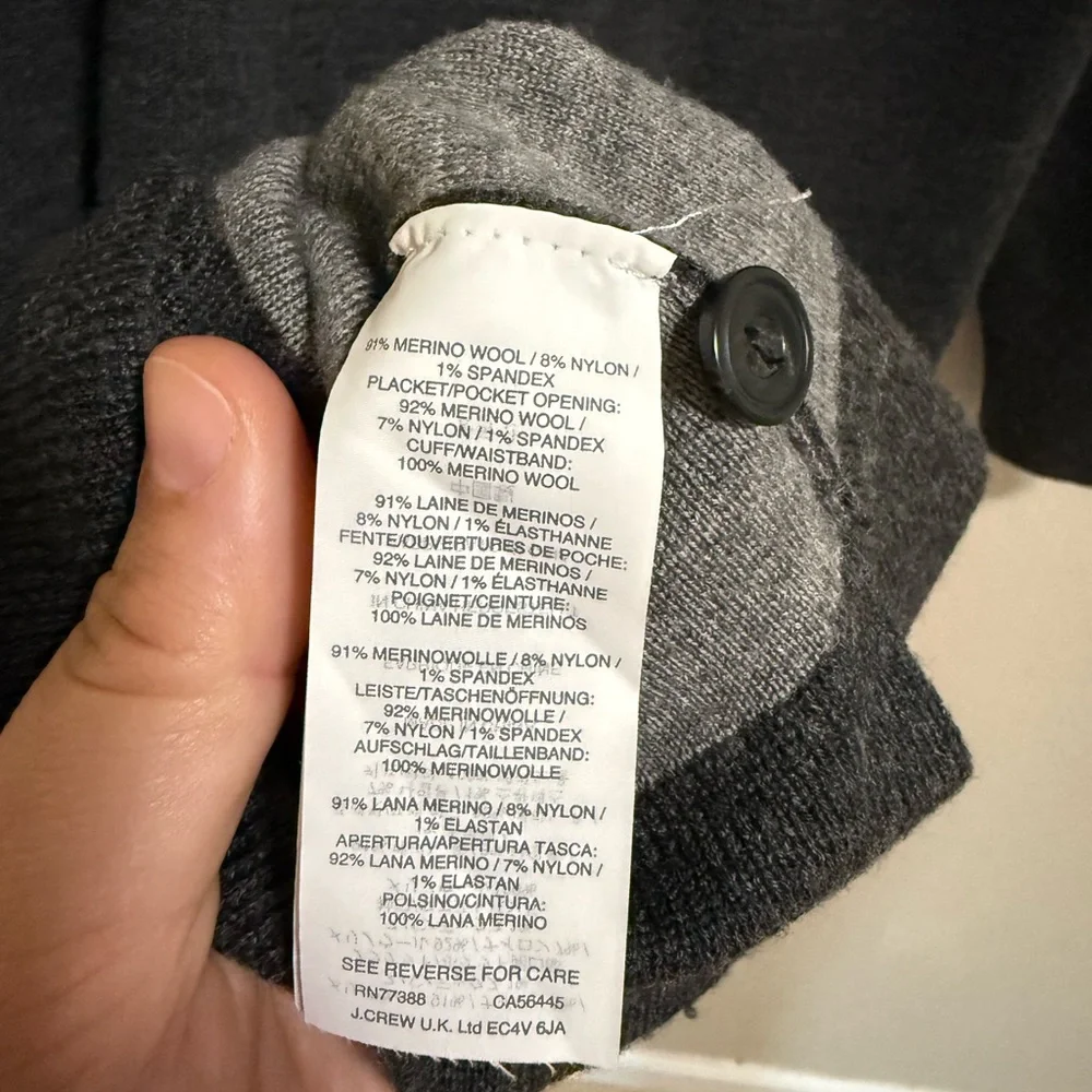 J. Crew fabric measurements or