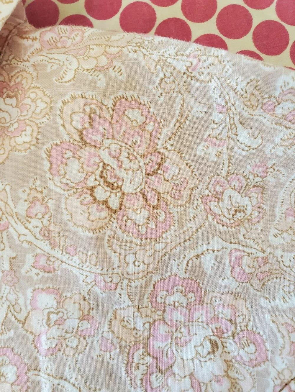 Vintage Gap Women's Pink Paisley Western Shirt Size Large