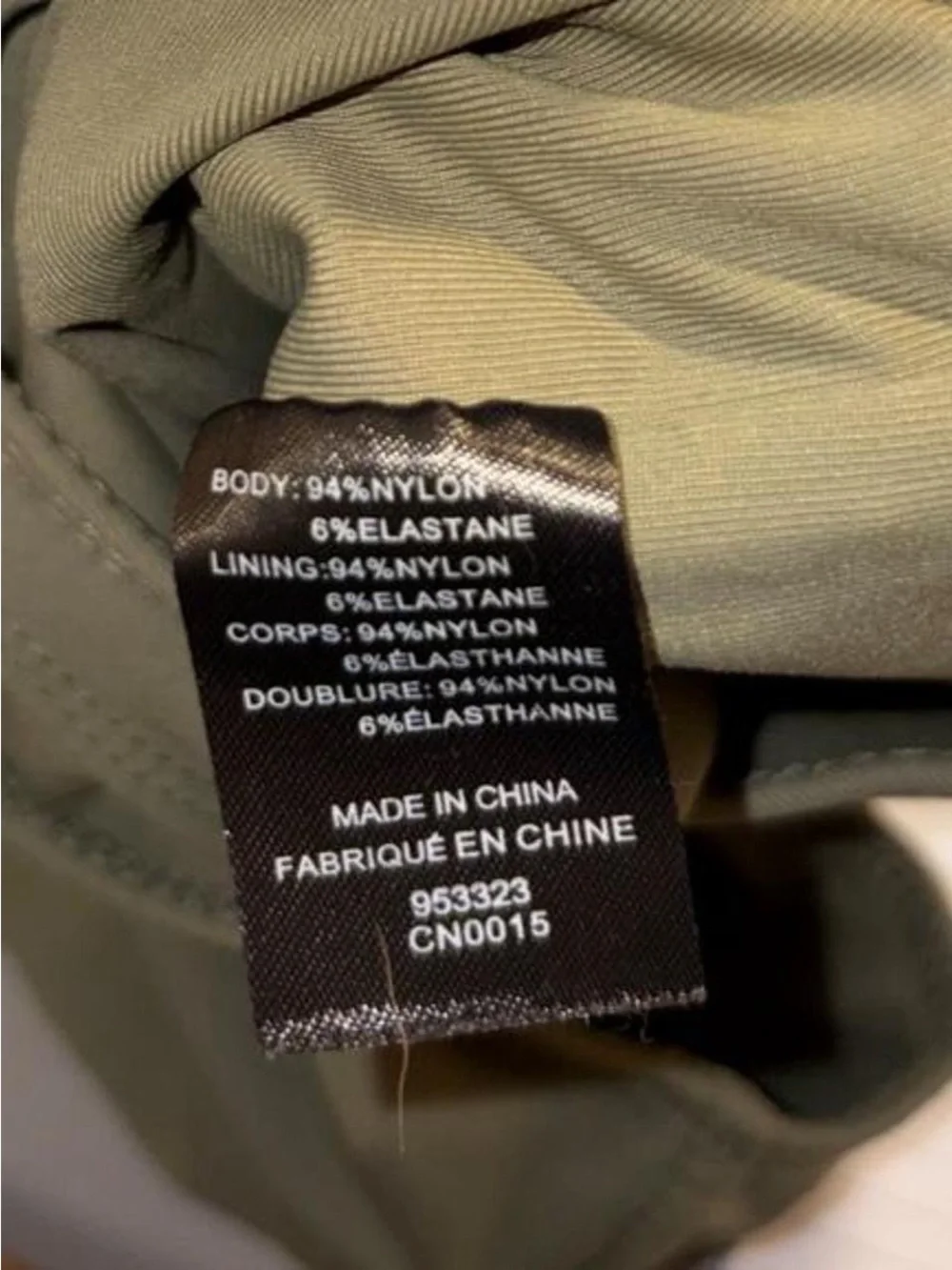 House of Harlow 1960 Olive Green V-Neck Sleeveless Bodysuit