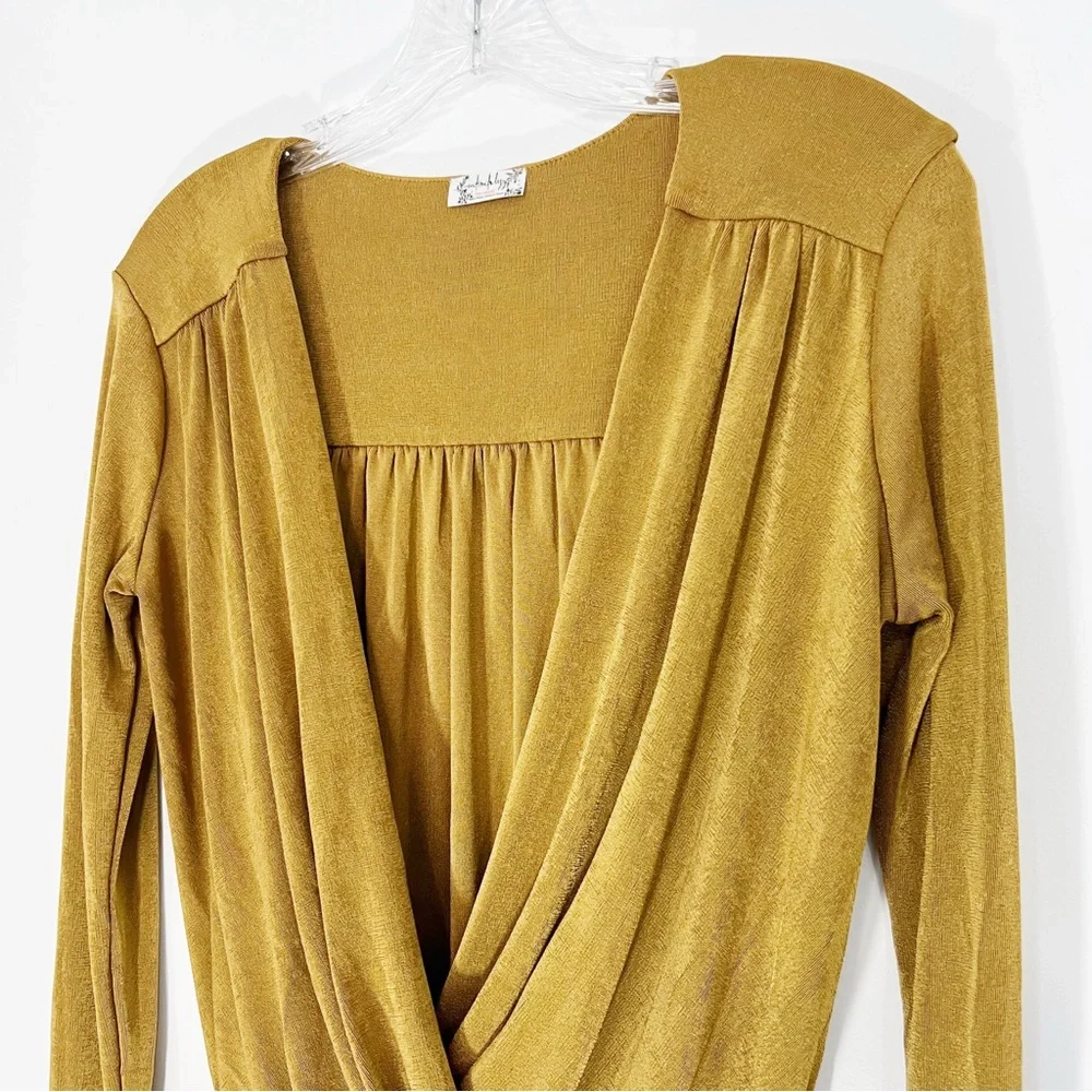 Free People Intimately Too Turnt Bodysuit in Golden Nugget Size Small