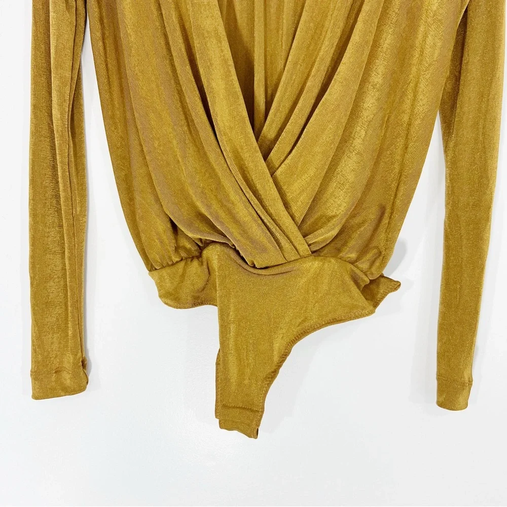 Free People Intimately Too Turnt Bodysuit in Golden Nugget Size Small