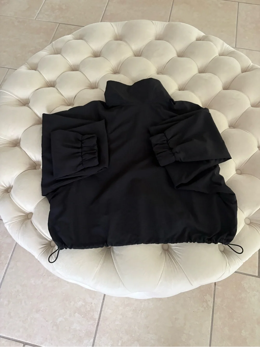 ALO Yoga Black Cropped Quarter-Zip Pullover