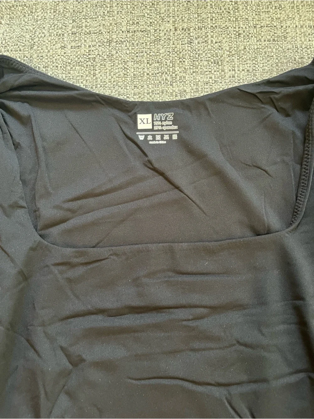 Black Long-Sleeve Women’s Bodysuit - Sleek Stretch Fit XL