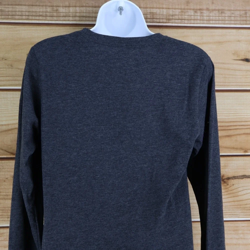 Ballet‎ Graphic Print Long Sleeve Shirt Womens Size S Gray Pink Heathered Dance