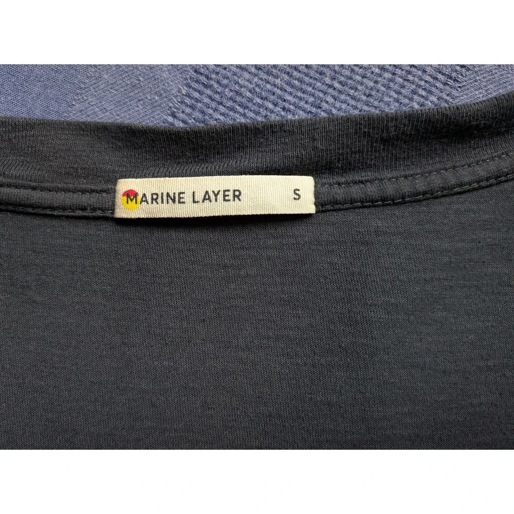 Marine Layer V-Neck Cropped Tee Women S Minimalist Capsule Basics Relaxed Fit