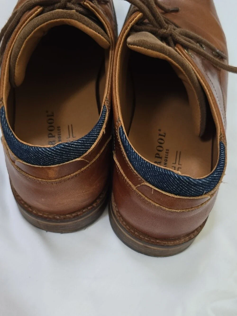 Men's Liverpool Los Angeles Leather Lace-Up Shoes - Cognac Size 8