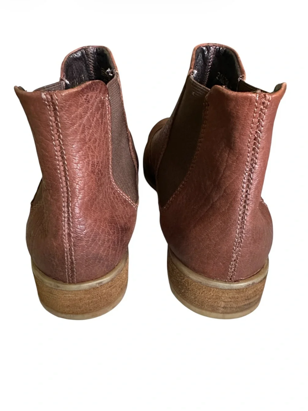 Josef Seibel Brown Pebbled Leather Chelsea Ankle Boots Comfort Booties EU 39