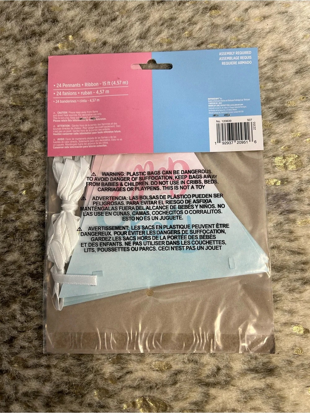 5 for $25🔥Baby Shower Pink & Blue Boy or Girl?‎ Garland- New