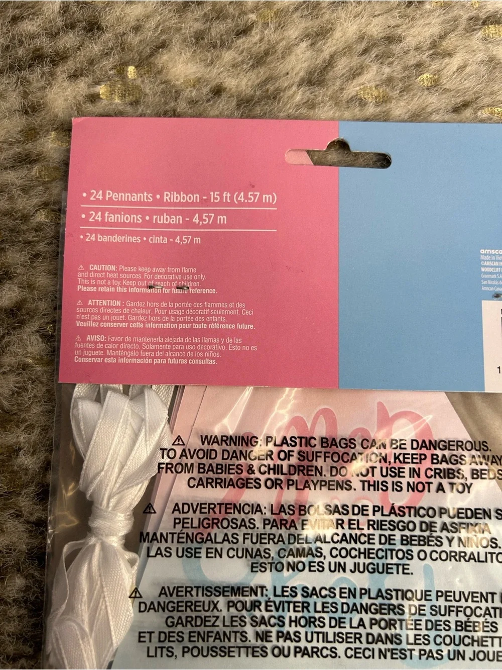 5 for $25🔥Baby Shower Pink & Blue Boy or Girl?‎ Garland- New