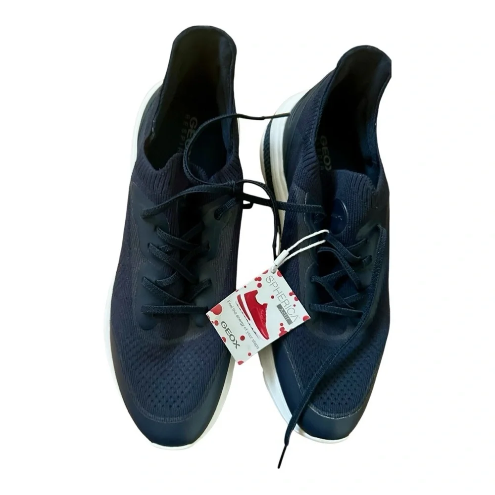Geox Spherica Women’s Navy Blue & White Sneakers Size 9