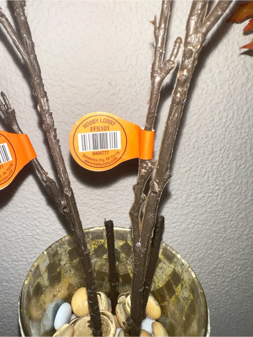 Hobby Lobby tags artificial set