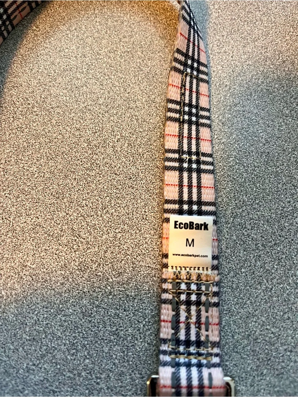EcoBark Teacup Dog Leash, Soft & Reflective Toy Breed Leashes, Tan Plaid Strong