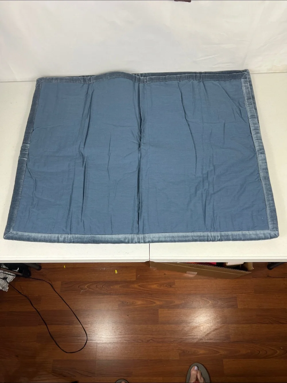 Quince Standard Shams Velvet Channel Glacier Like New