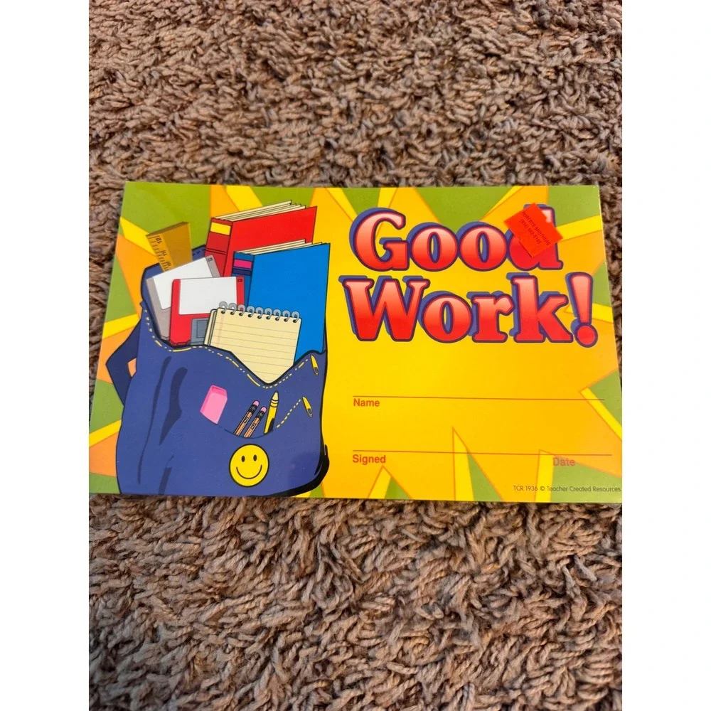 Vintage Teacher Classroom Notepad Stationery Lot Pencil Baseball Awards Homework