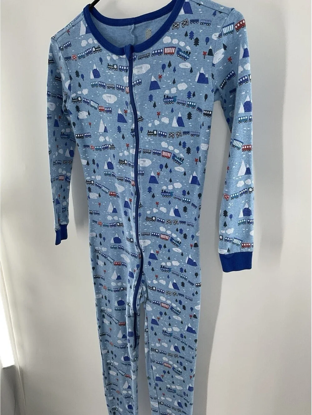 Gymboree Boys Size 14 Train One Piece Pajamas Footless 113