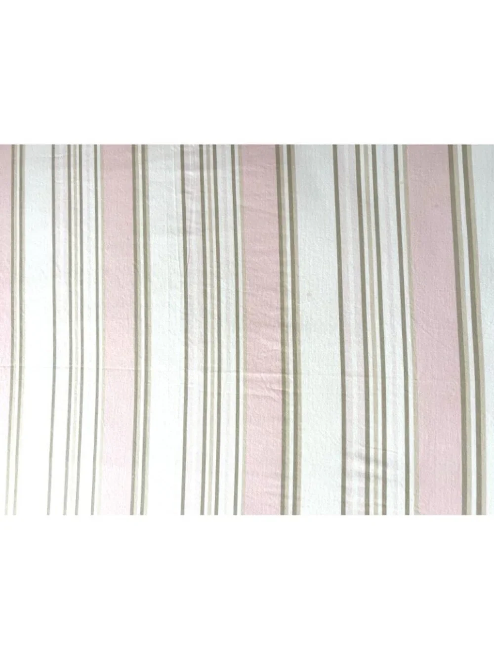 CHARTER CLUB Shower Curtain Striped Pink Taupe White Cotton Poly 71