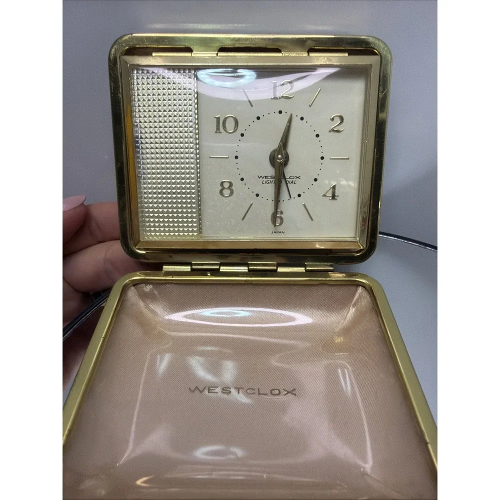 Vintage Westclox Travel Alarm Clock With Lighted Dial Made In Japan Working