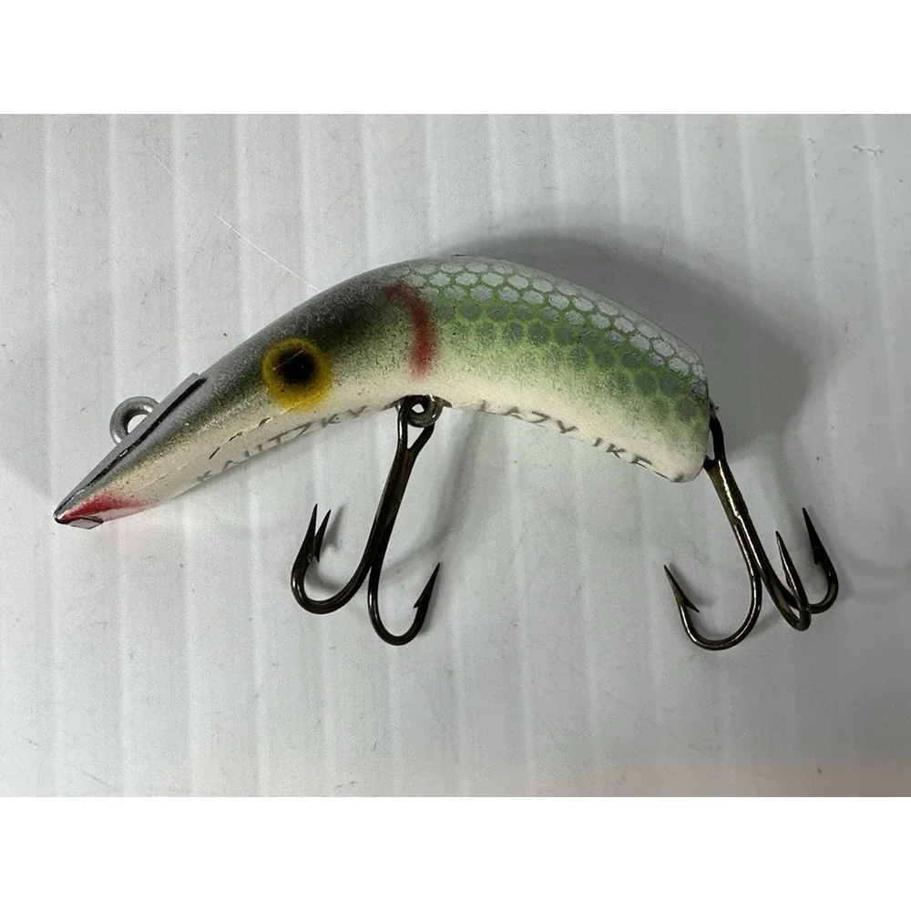 Vintage Kautzky Lazy Ike 1‎ KL-14 SHAD Wooden Fishing Lure Original Box