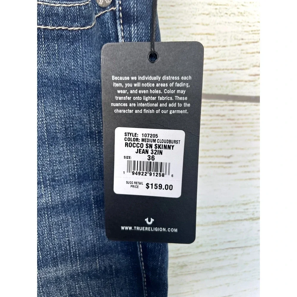 True Religion approximate measurements
