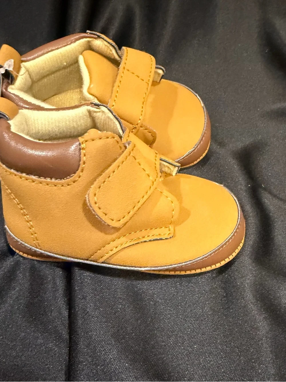Carter's Tan & Brown Baby Velcro Walker Shoes 3-6 mo