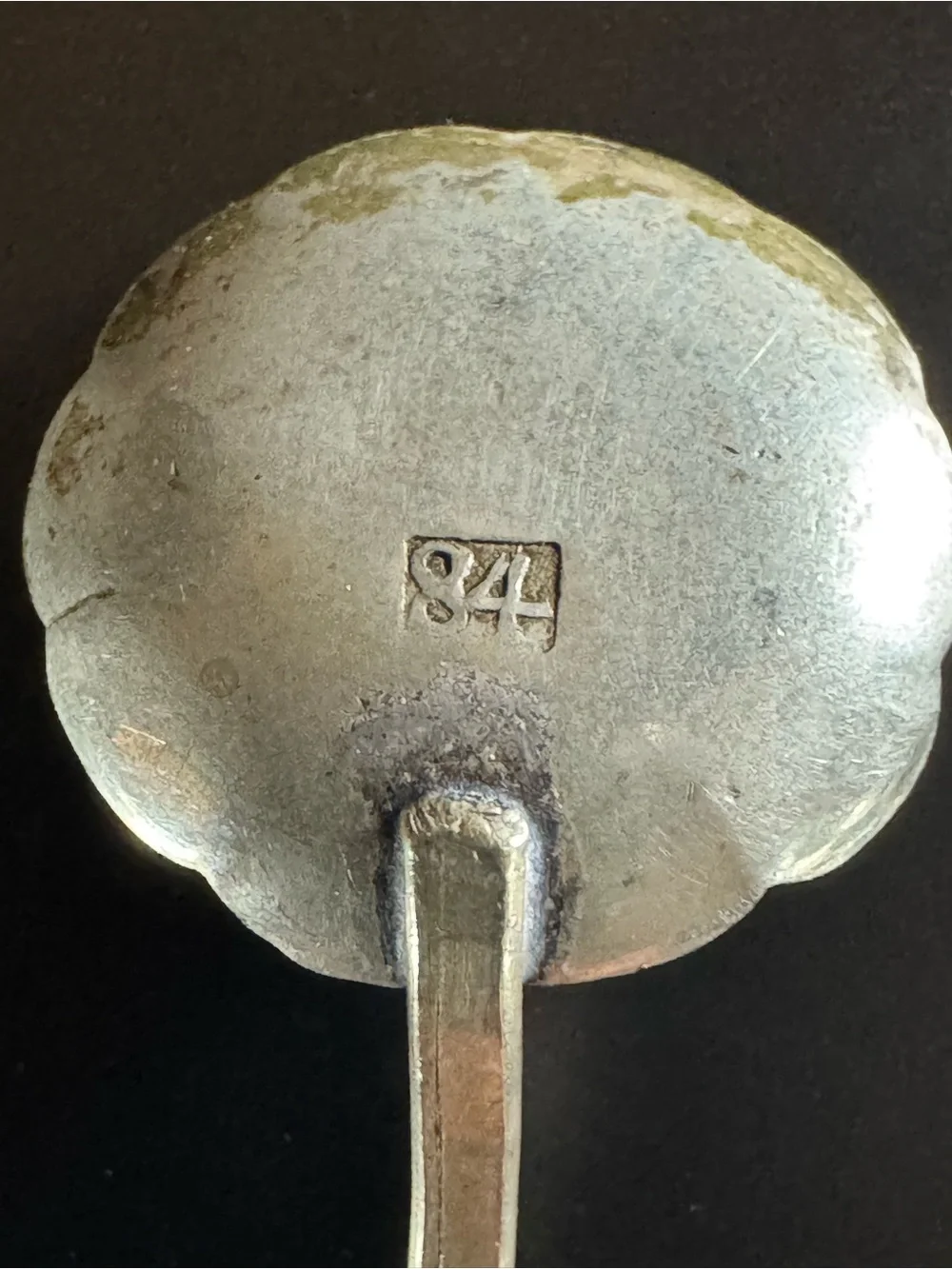 Antique Russian 84 Silver Engraved Floral Miniature Spoon 3”