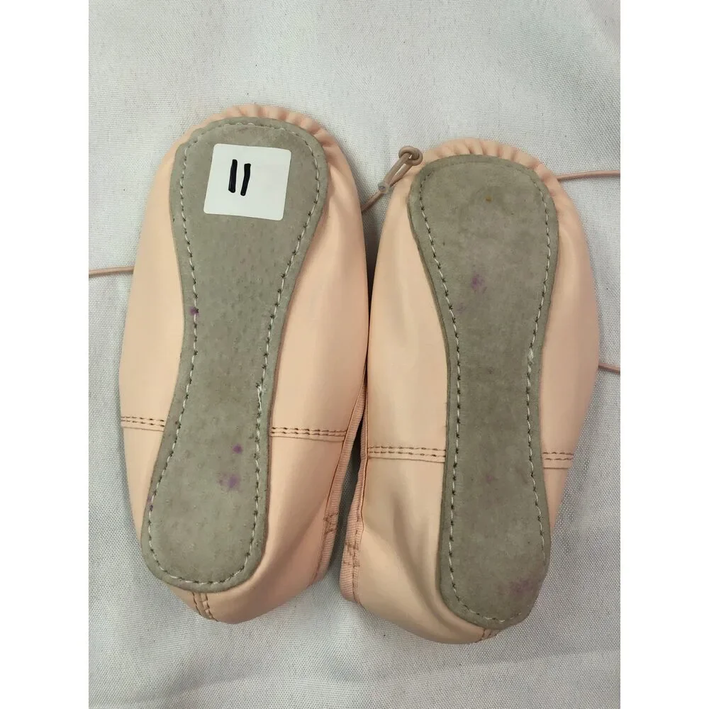 Pre-Owned Dance Ballet Shoes Freestyle Child 11M Leather Full Sole