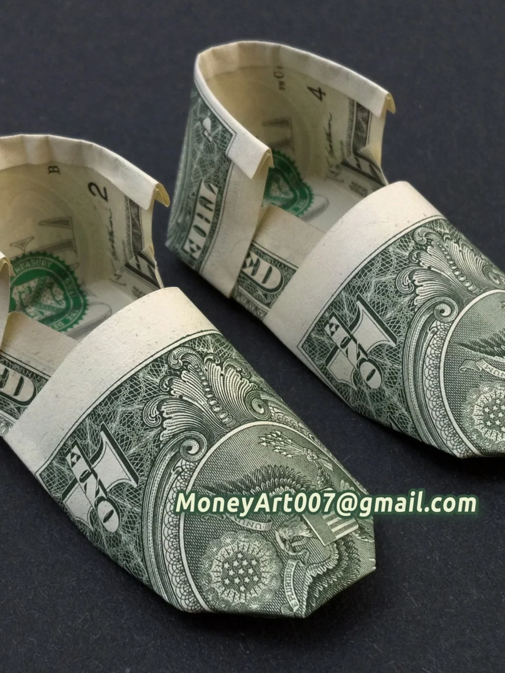 Handmade Gift Item - Money Origami Baby Shoes - Dollar Origami Clothes