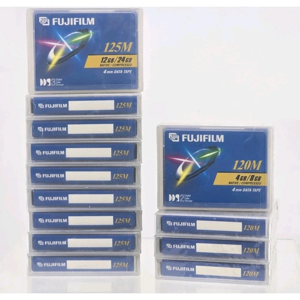 9 Fujifilm 125M‎ & 4 120M DDS3 4mm Data Tape Digital Data Storage DDS3 Bundle