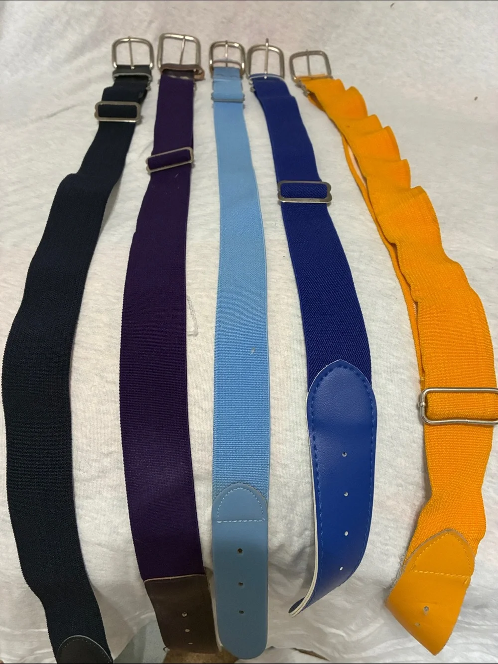 Kids Softball/baseball Elastic Belt - Blue, Light Blue, Purple, Black, Yellow