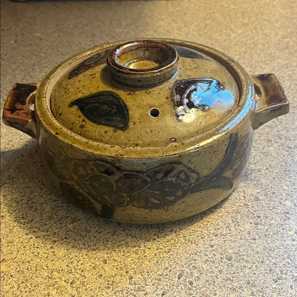 Vintage Otagiri stoneware dish with lid