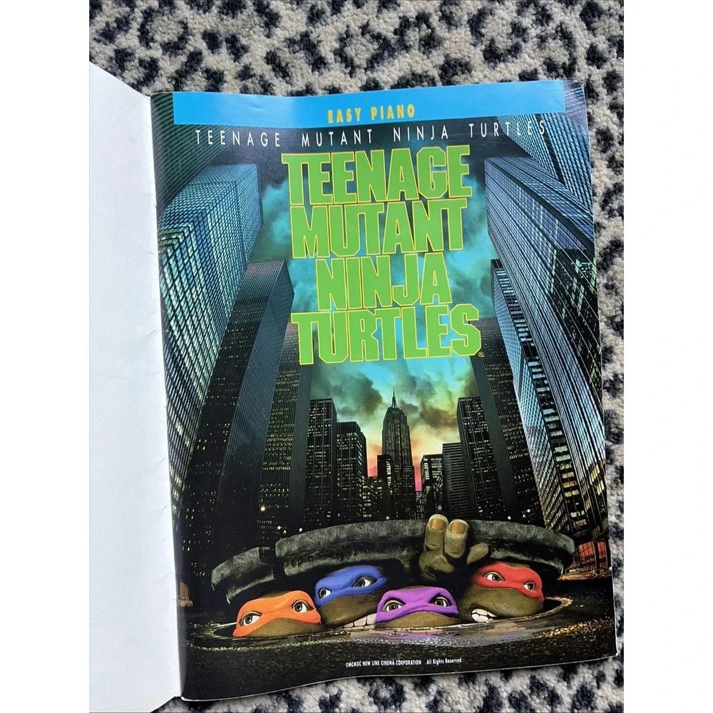 TEENAGE MUTANT NINJA TURTLES--PIANO/VOCAL/GUITAR MUSIC BOOK- SONGBOOk W/ Posters