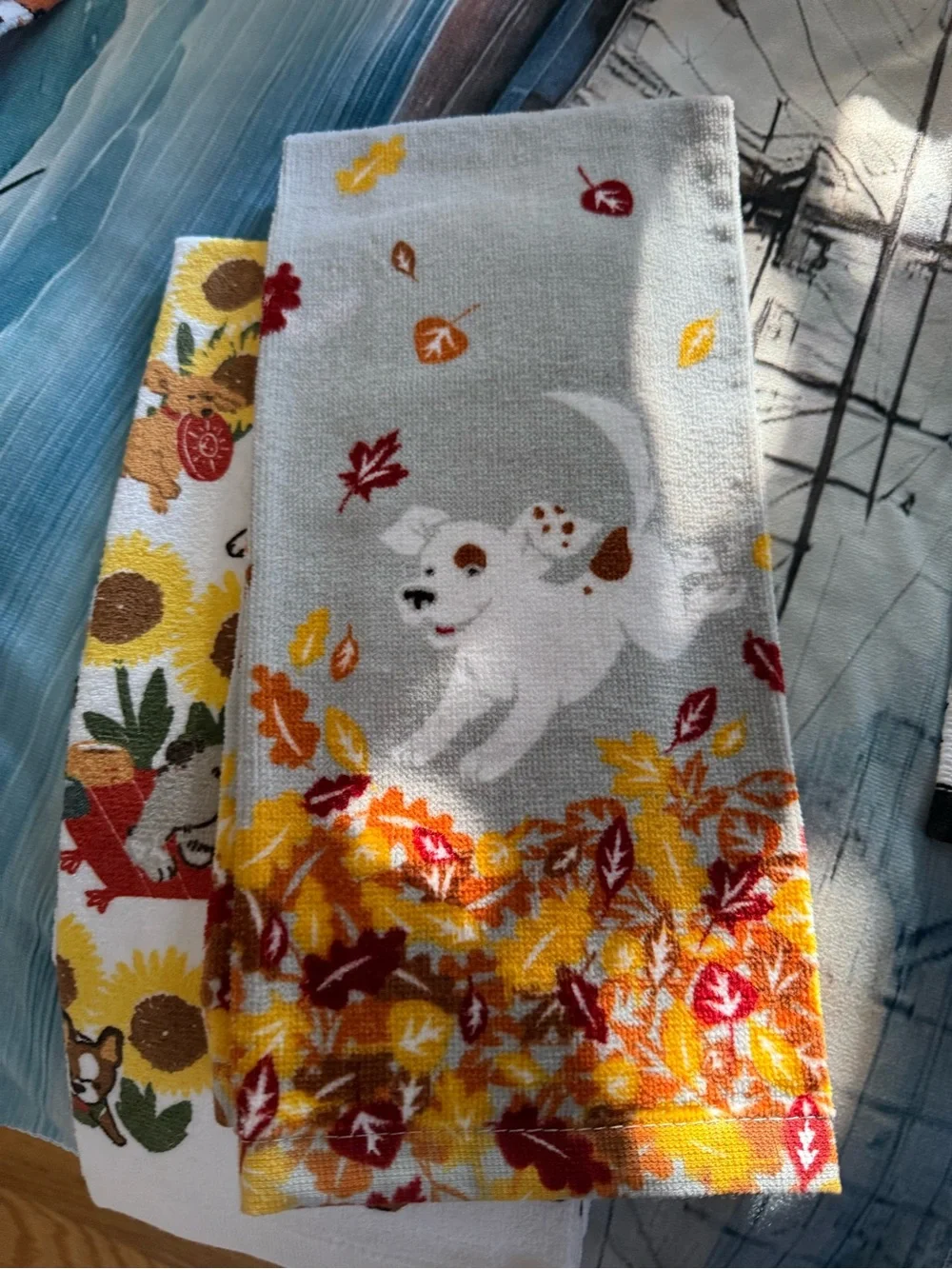 New Set of 4 Fall/Halloween Dog Hand Towels