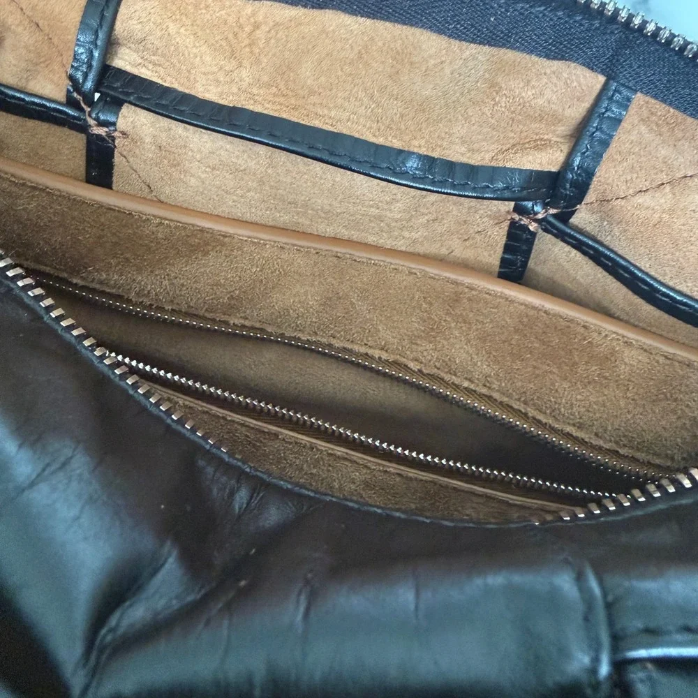 Bottega Veneta Black Intrecciato Leather Arco Camera Shoulder Bag 731165