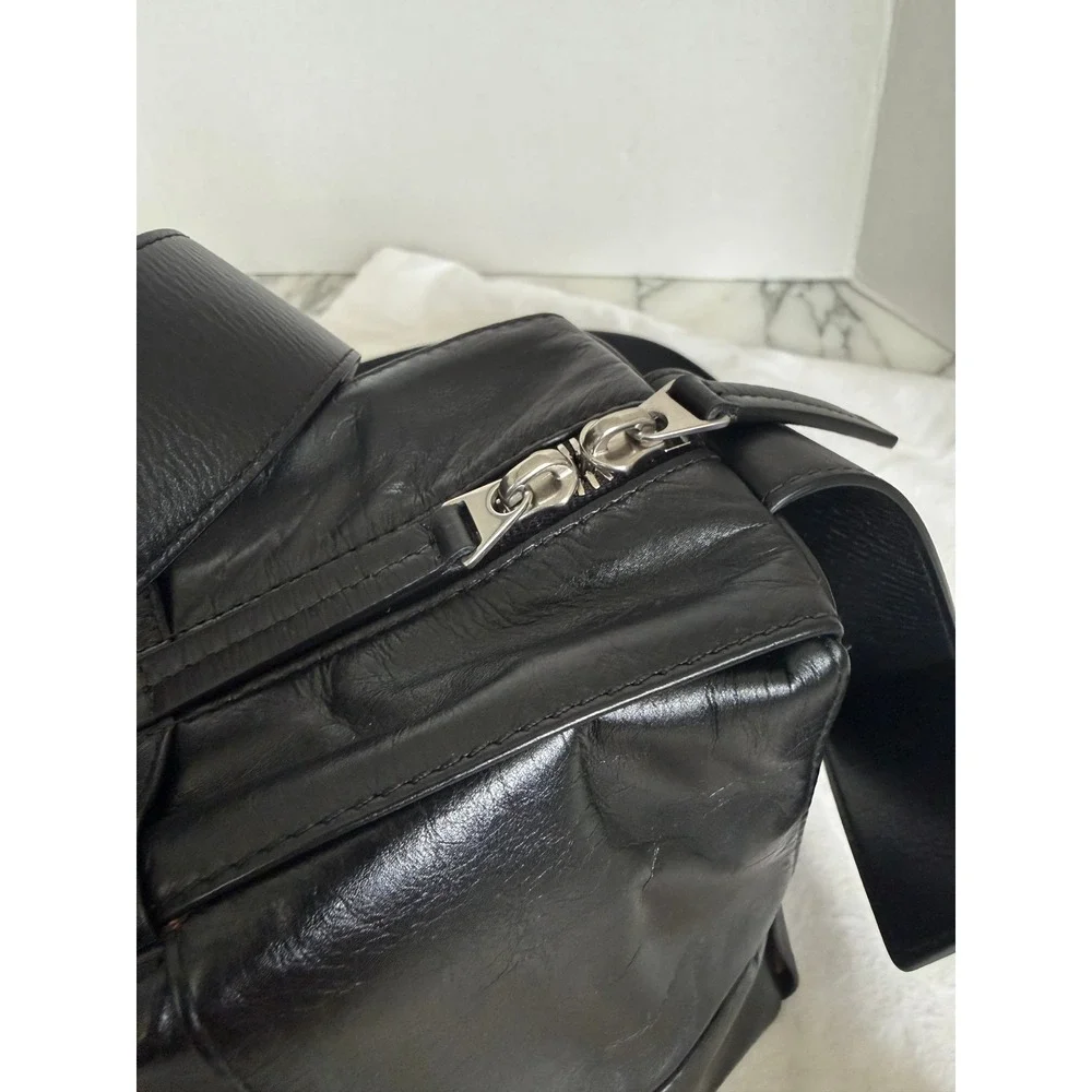 Bottega Veneta Black Intrecciato Leather Arco Camera Shoulder Bag 731165