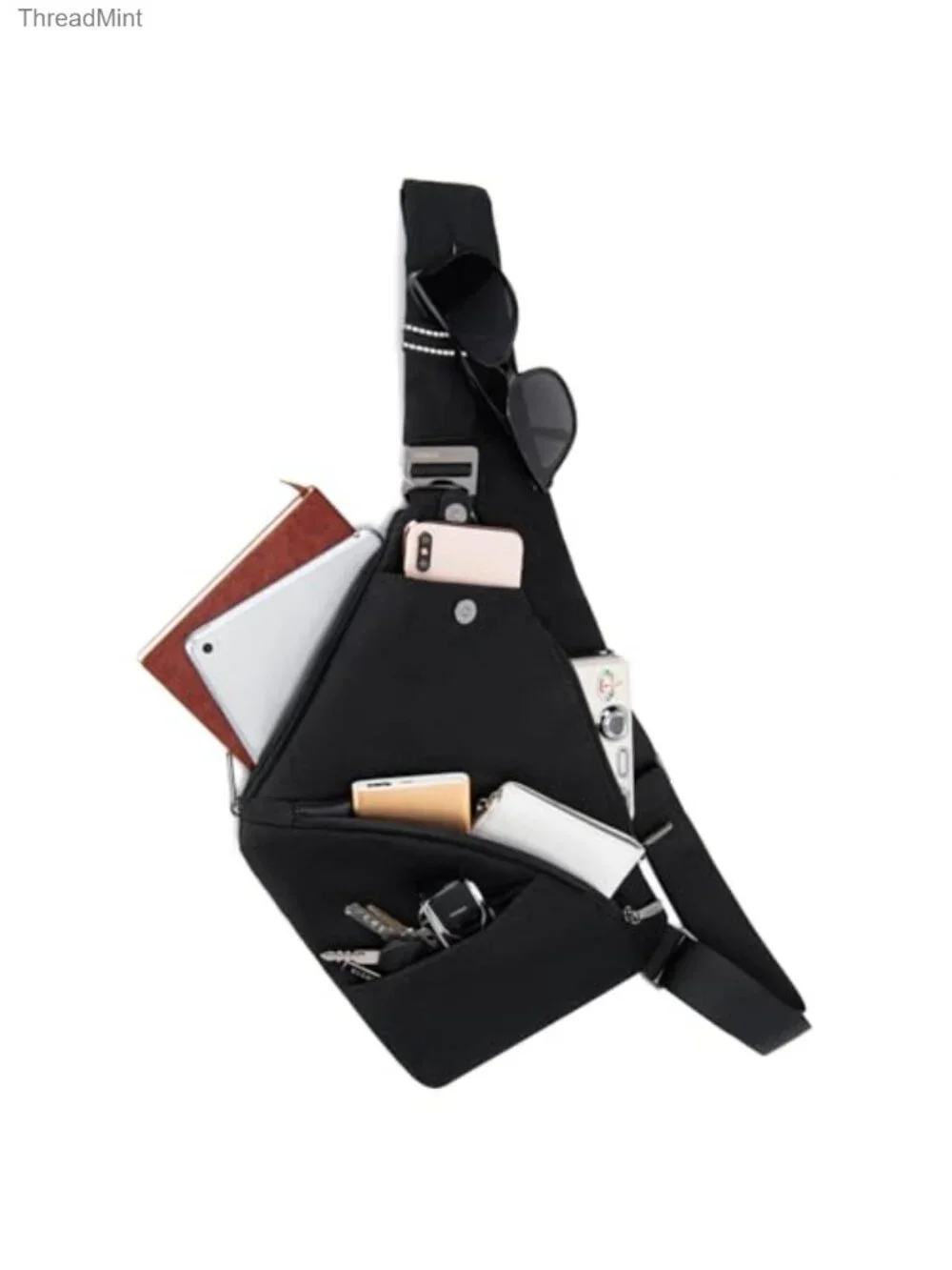 OSOCE Sling Bag Men RFID Blocking Quick-Release Buckle Anti-Theft Crossbody