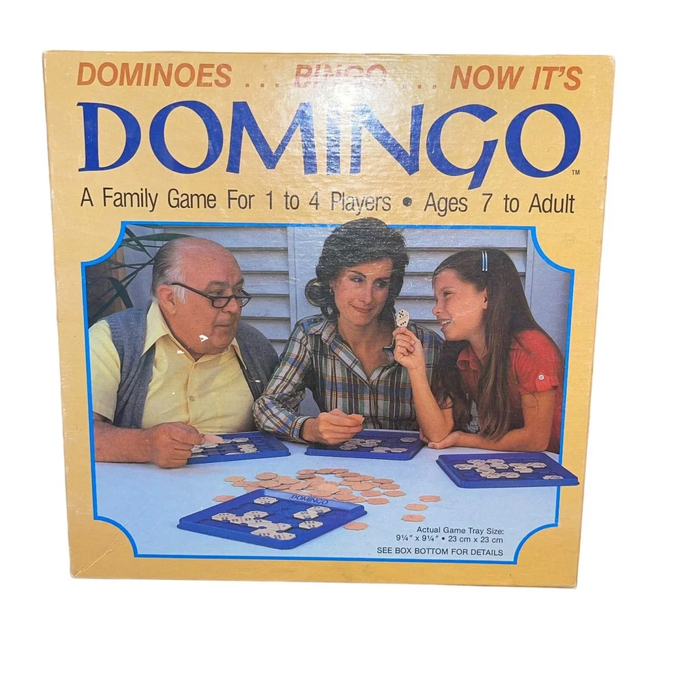 80’s Vintage Domingo Board Game Whitman Dominoes‎ Bingo 1-4 Players Complete EUC
