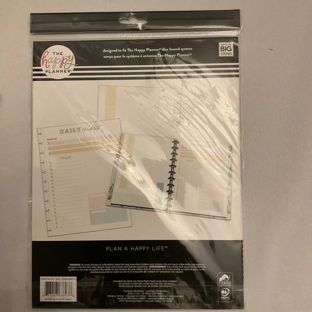 The‎ Happy Planner Everyday Daily Checklist Refill Pages 40 Sheets