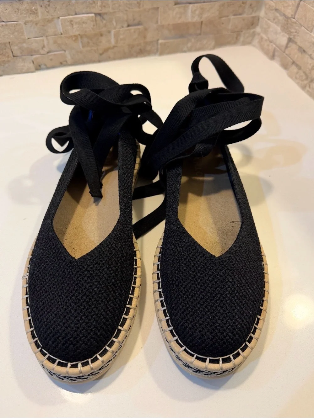 Rothy’s Black Ankle Strap Espadrilles Black - Size 9